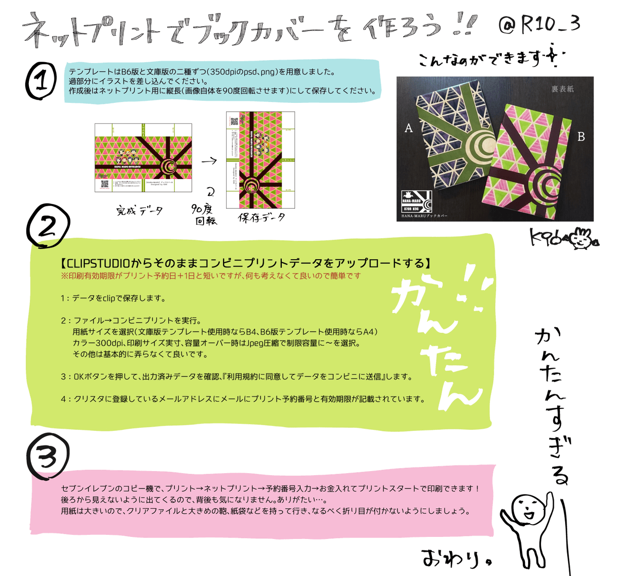 K96 V Twitter ネットプリントでブックカバーを作ろう セブンイレブンで印刷できる B6版と文庫版のペーパーブックカバーの テンプレート Psd Png を配布いたします Dl期限は7日間です ご自由にどうぞ ネットプリントまでの方法も同梱しております 簡単