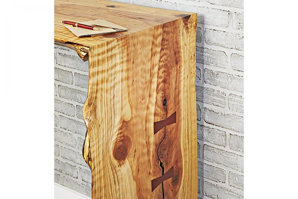 Don't go chasing waterfalls- unless it's this mind-bending waterfall-style live slab table. #woodslab #woodwork #woodworking #woodworker #slabtable #livedgewood ow.ly/D1jP30jxSZa