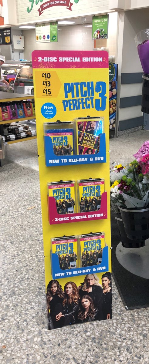 DeniseL24769974's tweet photo. The #Pitches are here and singing their way out of stores already thanks to our #Merchandisers @eXPD8_fm who has already supported hundreds of stores across the country this morning setting up the release of #PitchPerfect3 #Frontofstoredisplays #RetailSupport #DayoneCompliance https://t.co/Iovh7WWawt
