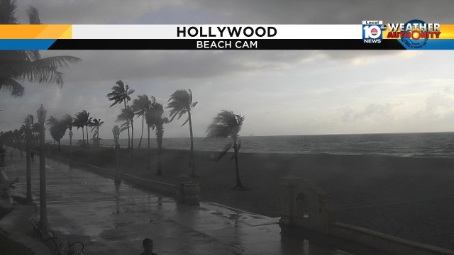 Rain has arrived on Hollywood beach! https://t.co/f5uj9UX6IH