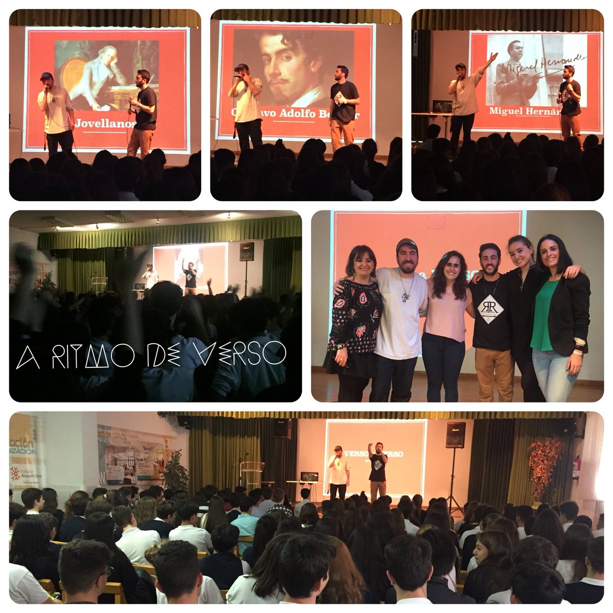 nazaretoporto's tweet photo. Sube la intensidad de este #DíadelLibro2018 ¡A ritmo de verso, 3º, 4ºESO y 1ºBTO rapea poesía de todos los siglos! Gracias #EducaPop por poner emoción y verso a nuestra jornada! #XXXSemanaDeLaFamilia https://t.co/J7EoKe7FA2