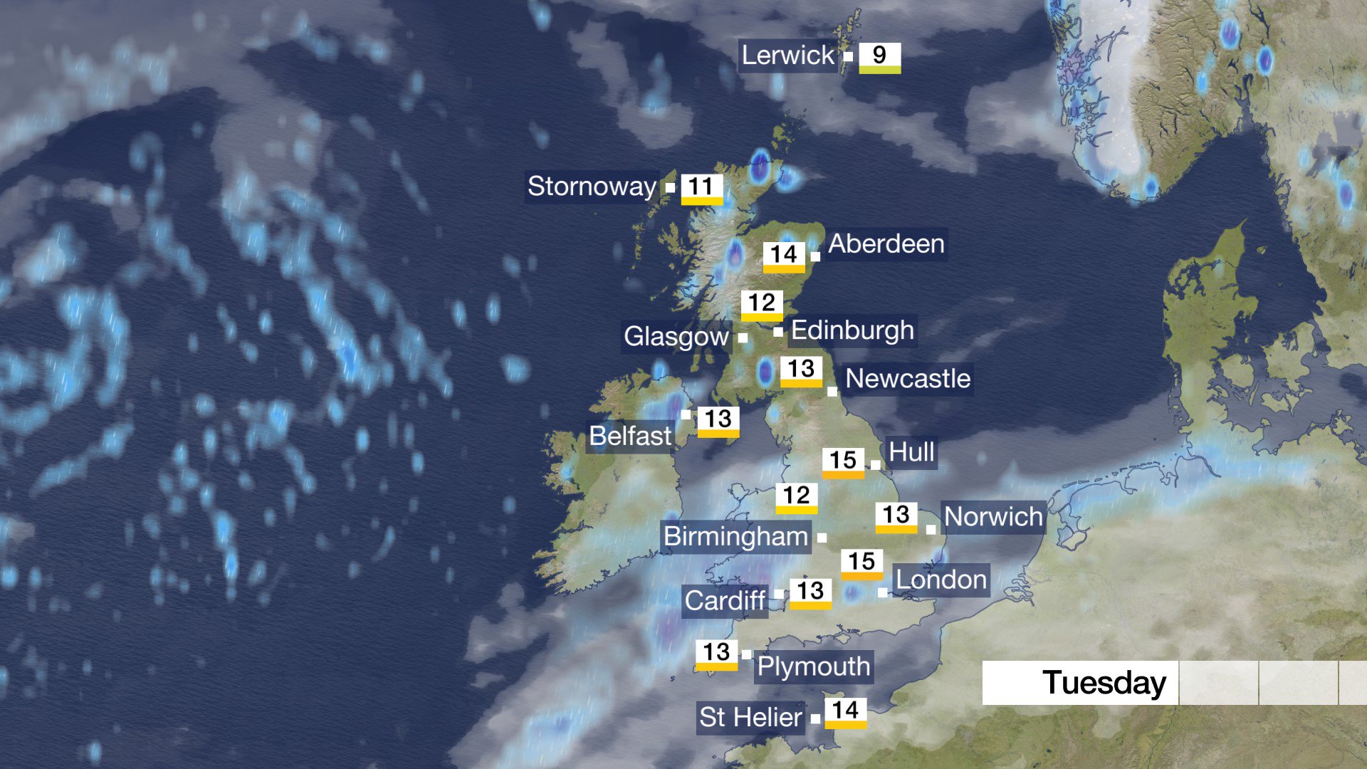 BBC Weather on Twitter "Tomorrow After a mainly dry start for central