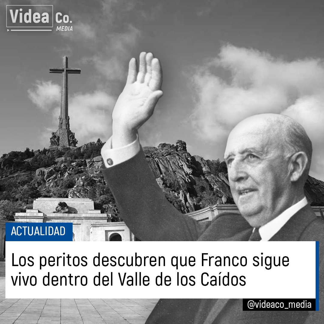 videaCo_Media's tweet photo. 📲 #ACTUALIDAD | Los peritos descubren que Franco sigue vivo dentro del Valle de los Caídos https://t.co/L6ruQ2vUXm