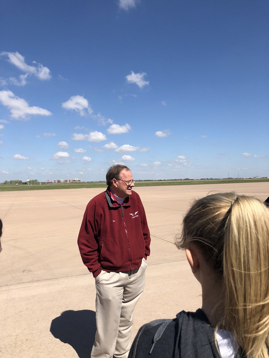 WeAreAda's tweet photo. Many Thanks to Director of OU Aviation, Ken Carson, For Speaking to AJH Students at Max Westheimer Airport TODAY! @AdaAirport @AdaAirExpo @AOPA@UofOklahoma https://t.co/pCfkOOjdHb