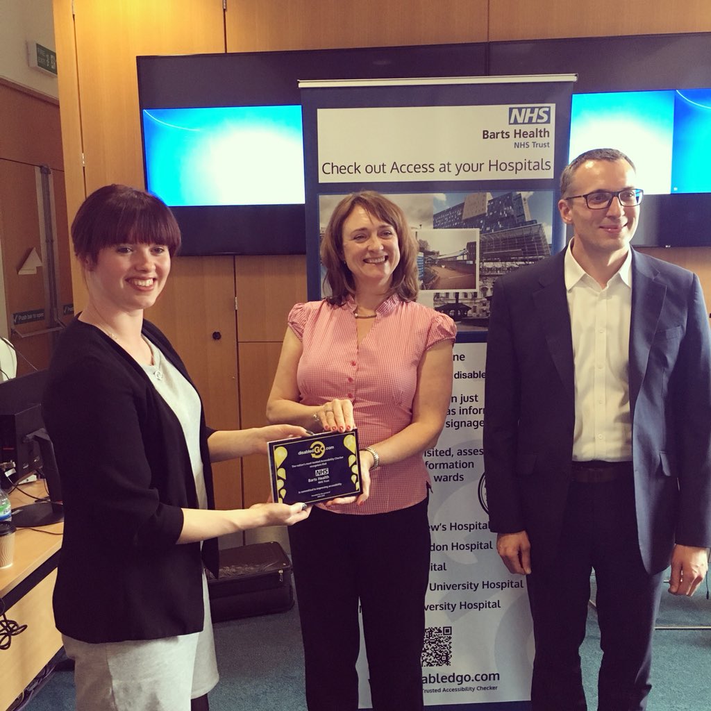 AnnaAccessAble's tweet photo. Thrilled to attend the re launch of our @DisabledGo accessibility guides to trailblazing NHS Trust @NHSBartsHealth #accessibleNHS https://t.co/Lx5TKj5ipJ