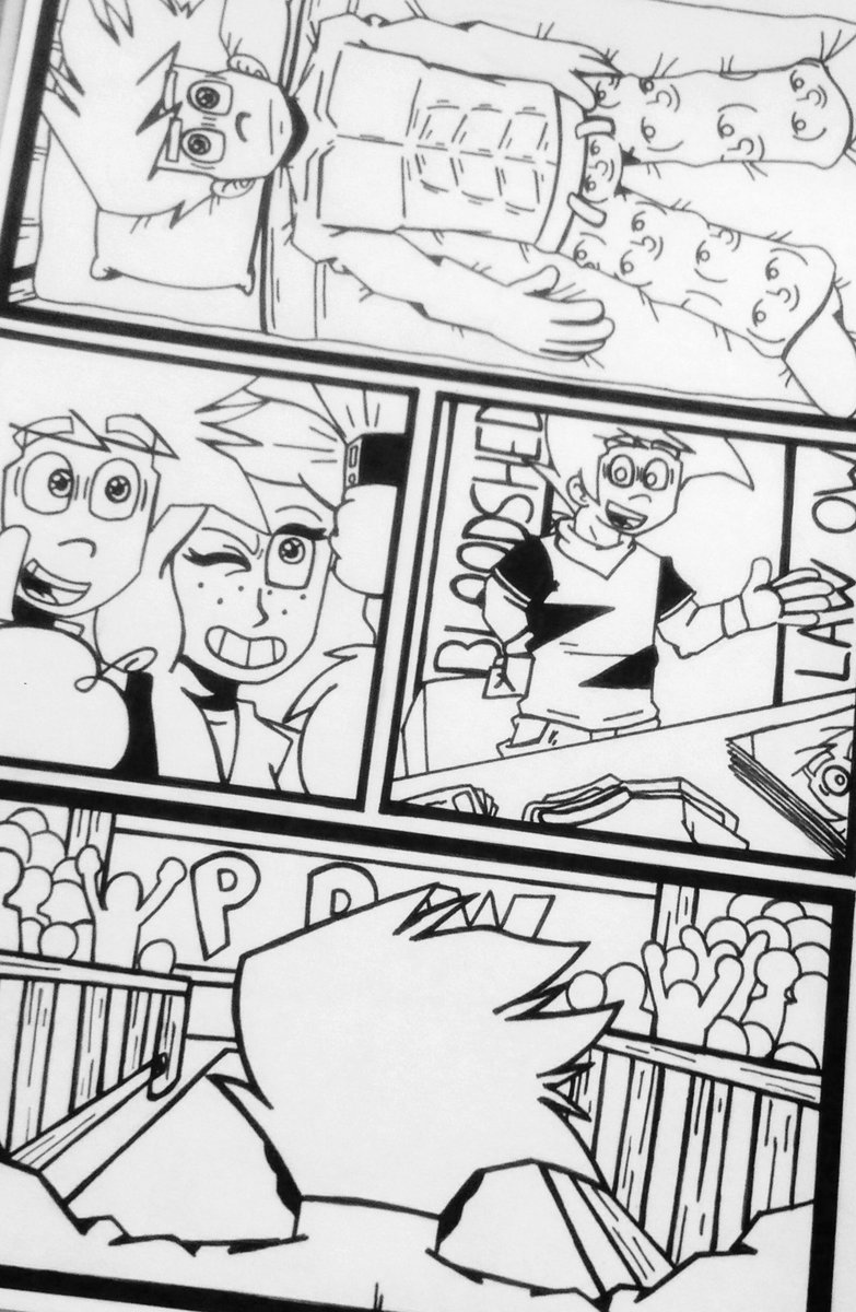 InkspiredComics's tweet photo. Inking page 15 and finished inking the back cover. Really proud of how it's all coming together now! Here's some more previews. - @ElliotFoxall #wrestling #wrestlingcomic #pipebomb #pipebombcomic #indiecomic #indieartist #londonmcm #comic #indiewrestling #comiccon https://t.co/ygU2s0obnj