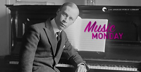 Prokofiev sitting at piano