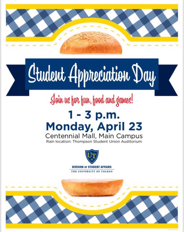 GetInvolvedUT's tweet photo. Student Appreciation Day is TODAY! 1-3 pm in Centennial Mall! 🙌🏼😀🚀 https://t.co/fLs8QwT75H