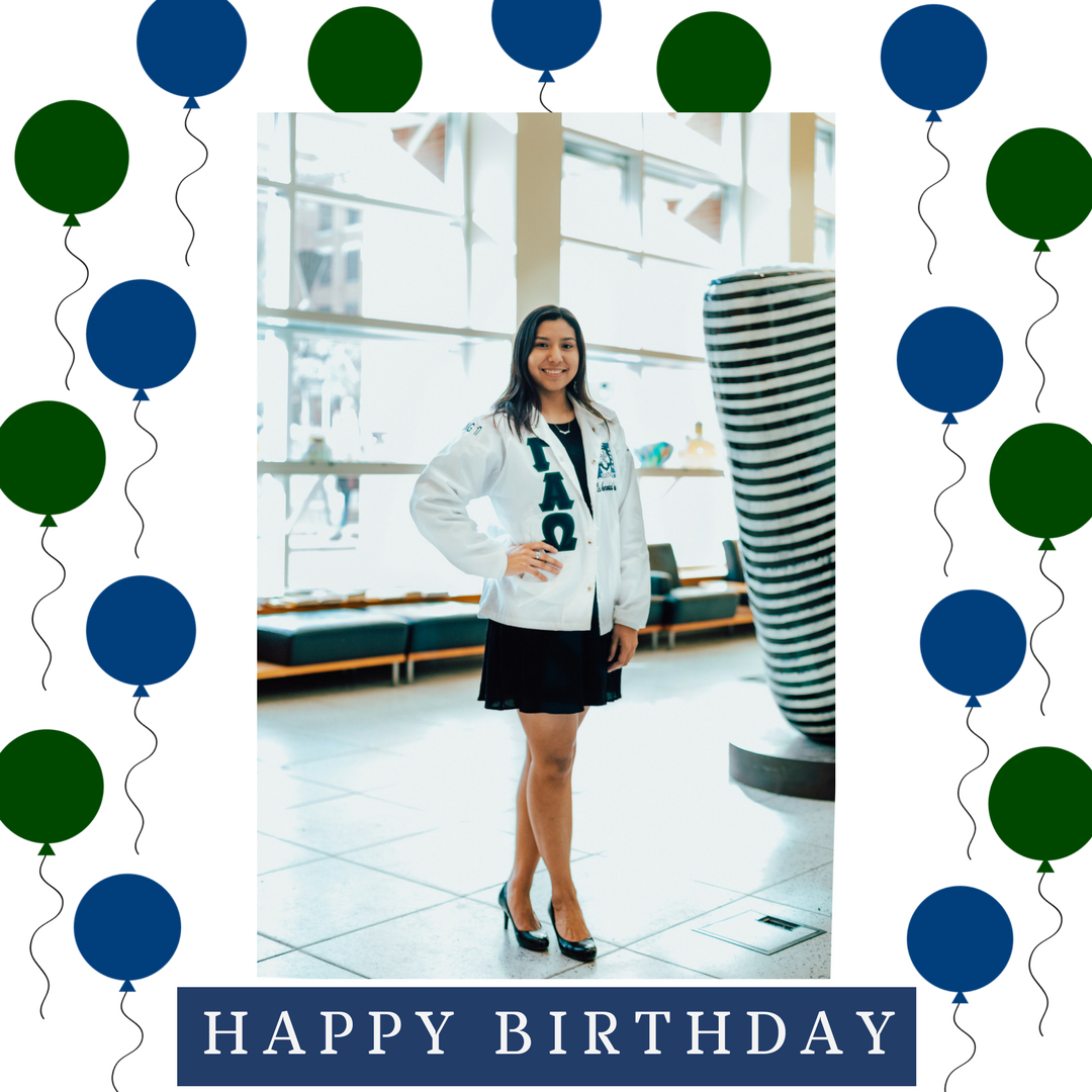 GammasWSU's tweet photo. Happy Birthday to our sister Olivia Battise "Titanium #5"! 🎉🎂 We hope you have a wonderful day today sister and wish you many more to come 💚💙 
MGLA 💎 https://t.co/VgjSrF9AlI