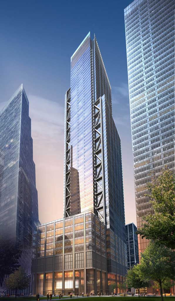 Sizing up NYC’s new skyscraper. buff.ly/2K3nUXL #Architecture, #NewYork, #Sustainability, #metal, <a href="/SilvProp/">Silverstein Properties</a>, <a href="/RSHParchitects/">RSHP</a>, <a href="/USGBC/">USGBC</a>