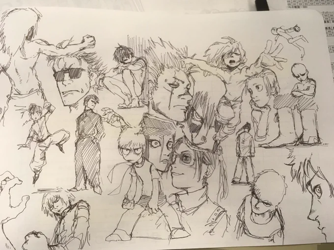 毎日の残業は落書きしてないとやってられない絵。細々とカリカリ。 