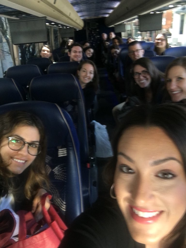 JesuitEduTours's tweet photo. It’s a new #JET week and another #doubleJET week AND it’s the last week of JETs for the 2017-18 school year! Stay tuned for updates all week long from the #NYCJET and the #PNWJET. Here is a #jetbus selfie from the #NYCJET to start the week off right. https://t.co/sSOp91yOsb