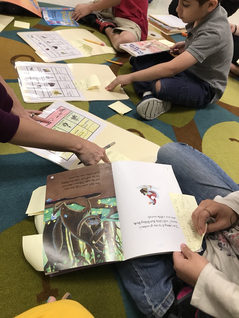natwithherbooks's tweet photo. Second graders do an inquiry around their stop, think, and jots. 🔍📚✏️ Let the students discover what type of writing is on the post-it and then set goals based on their needs as writers about their reading! #tcrwp #AldineLit #LitInGold https://t.co/EZAQoyYQXs