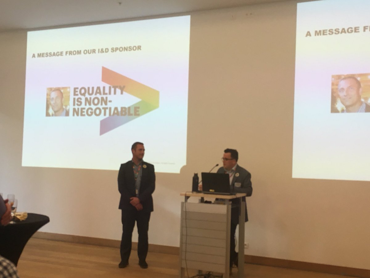 AK_Shep's tweet photo. “Diversity and inclusion isn’t just the right thing to do, it makes business sense.” Great evening representing @ILGAEurope at #OpenAtWork and hearing from #LGBTI employee networks at @accenturebelux, @TrainbowBelgium & @vlaamseoverheid https://t.co/J4asP9pNKr