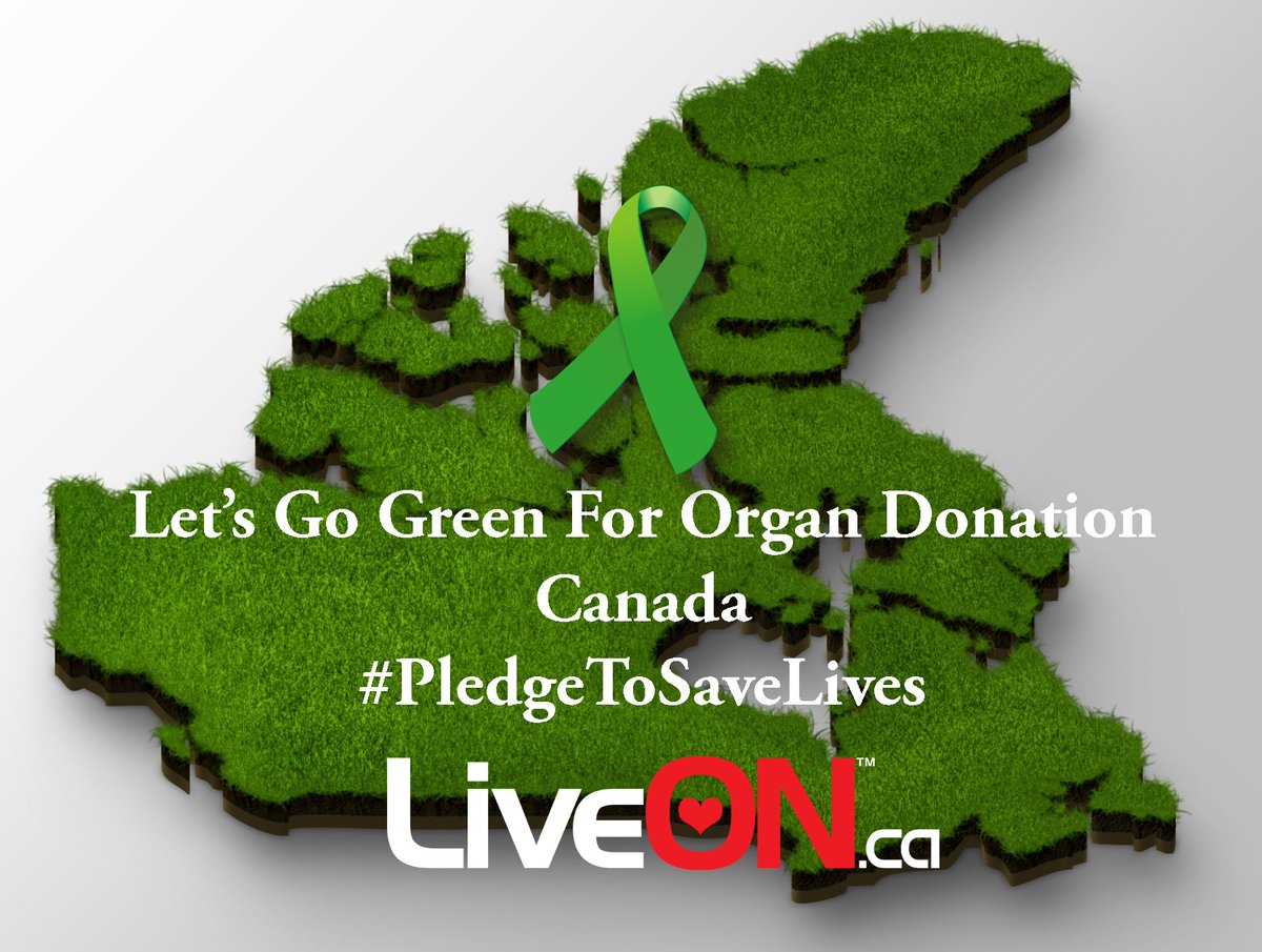 The green awareness ribbon is the international symbol of support for organ and tissue donation as it symbolizes hope for those who are waiting for a second chance at life through transplantation. Let's #GoGreenCanada #PledgeToSaveLives #NOTDAW #OrganDonation