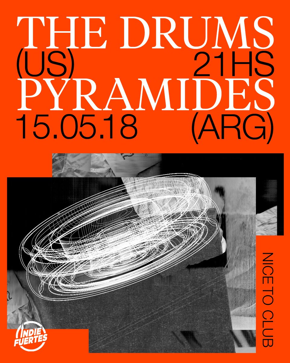 PyramidesReal's tweet photo. Poster de esta hermosa edición del IndieFuertes por @macaviva. 
El martes 15/05 estaremos abriendo la noche a @thedrumsforever. Les esperamos! https://t.co/srPfyq1TZF