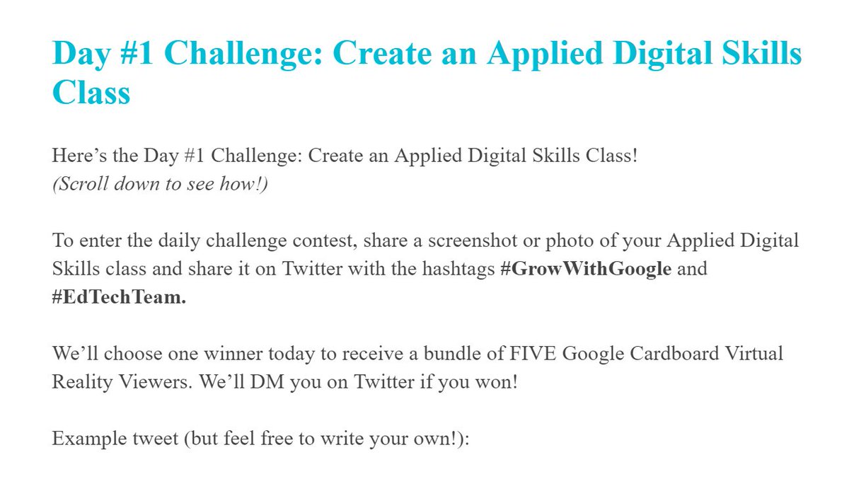 edtech_lynn's tweet photo. Today is the Kick-Off for @GoogleForEdu #AppliedDigitalSKillsWeek I completed my first challenge and created my first class! Who else is joining me in this challenge? #GrowWithGoogle #EdTechTeam @APSInstructTech @apsitnatasha @ahrosser @CoachHicks1914 @Suttonbizcomp https://t.co/WFWZx1tpwB