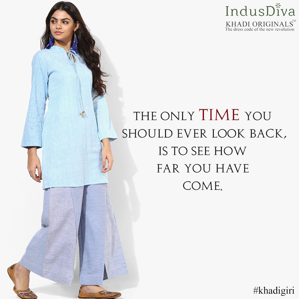 IndusDiva's tweet photo. Don't waste your time looking back... you are not going that way anyways!

Comfortable Khadis. All Day...Everyday! #khadioriginals #indusdiva #khadi #trendy #fashion. https://t.co/WBvkPAZ3Sh https://t.co/q156OP85aO