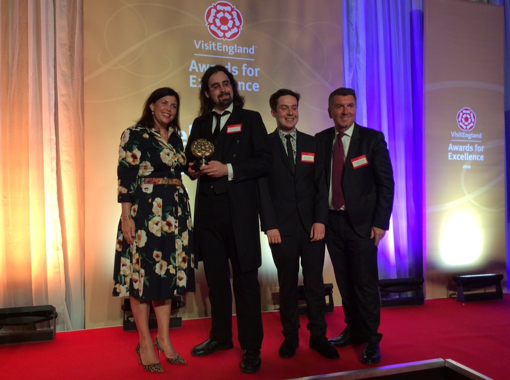 VisitEnglandBiz's tweet photo. And the GOLD winner of Guided Tour of the Year is the delicious @yorkschocstory! Congratulations! #VEAwards18 https://t.co/dr6Vmf1zN1