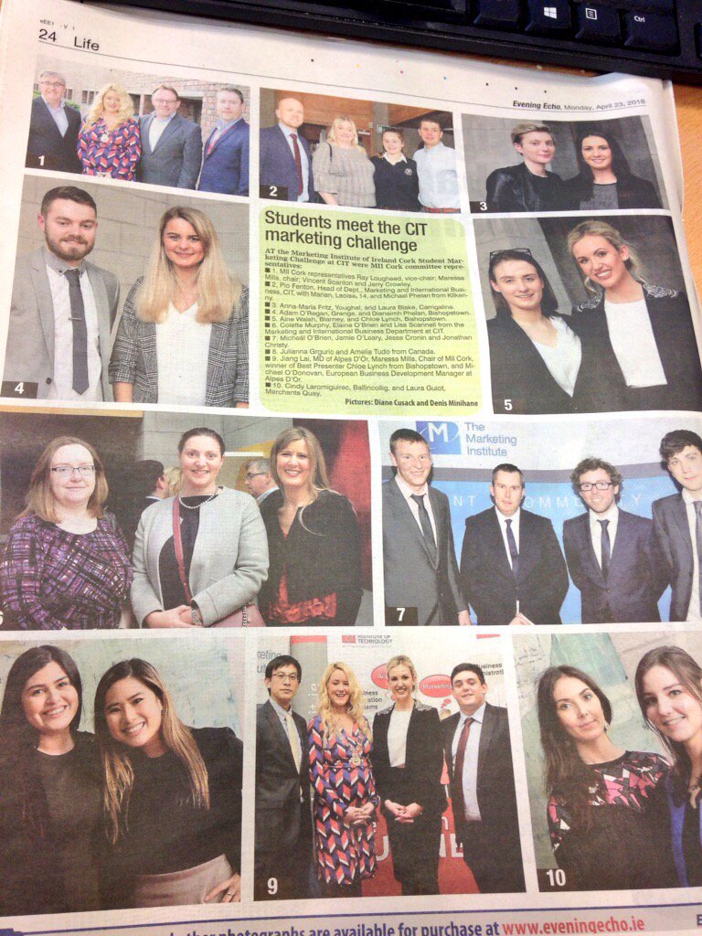 Great coverage in today's @CorkEveningEcho of our <a href="/CIT_Business/">CIT Business</a> student challenge last week. Thanks for the spread!