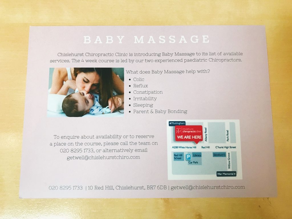 ChislehstChiro's tweet photo. *LIMITED SPACES*

Do you have a little one in mind who would benefit wonderfully from our Baby Massage class? 👶🌷

Then give us a call on 02082951733 and book your space on the course today!

#BabyMassage #ChislehurstChiropracticClinic #Wellbeing https://t.co/Ev8zDewHhD