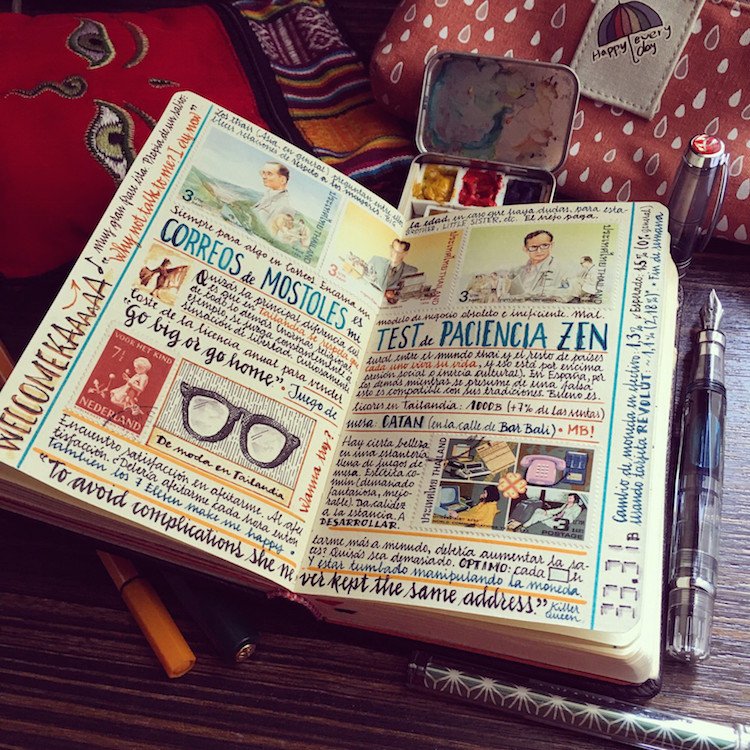 What it looks like inside the sketchbook of a well-travelled #artist: <a href="/mymodernmet/">My Modern Met</a> #art #travel #lifestyle #publishing #indie illustrations #design #writing bit.ly/2qQcTB0