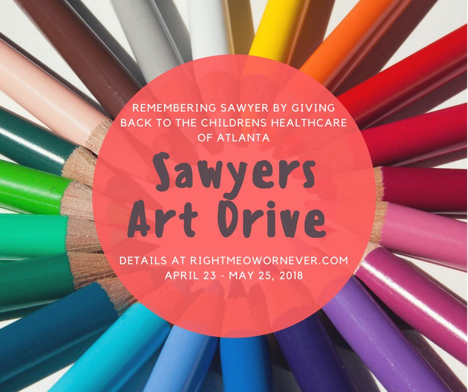 RightMeowOrNevr's tweet photo. Sawyer’s Art 2018 : Art Drive Benefiting Children’s Healthcare Of Atlanta https://t.co/qGivn3qVby https://t.co/PPKpjYI2MM
