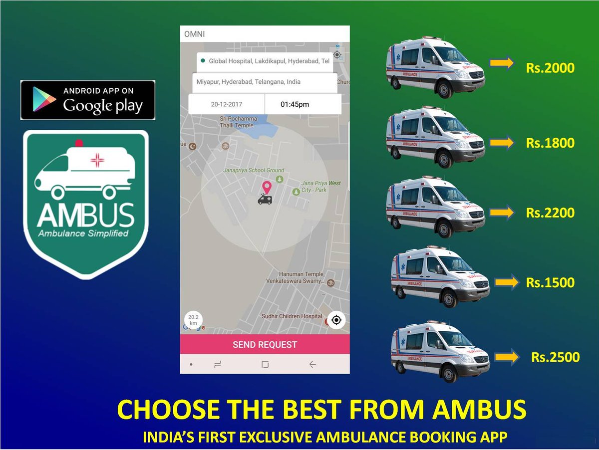 Choose the best #ambulance from #Ambus - Ambulance simplified!
#TS #AP #Hyderabad 

ambus.in