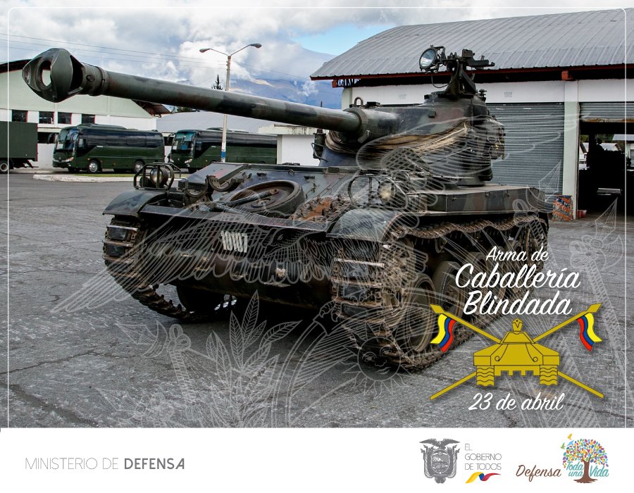 DefensaEc's tweet photo. #MIDENA eleva un cordial y respetuoso saludo al 'Arma de Caballería Blindada' del @EjercitoECU en su día clásico.
#SomosDefensa 🇪🇨 https://t.co/Qv9sC7B4r1