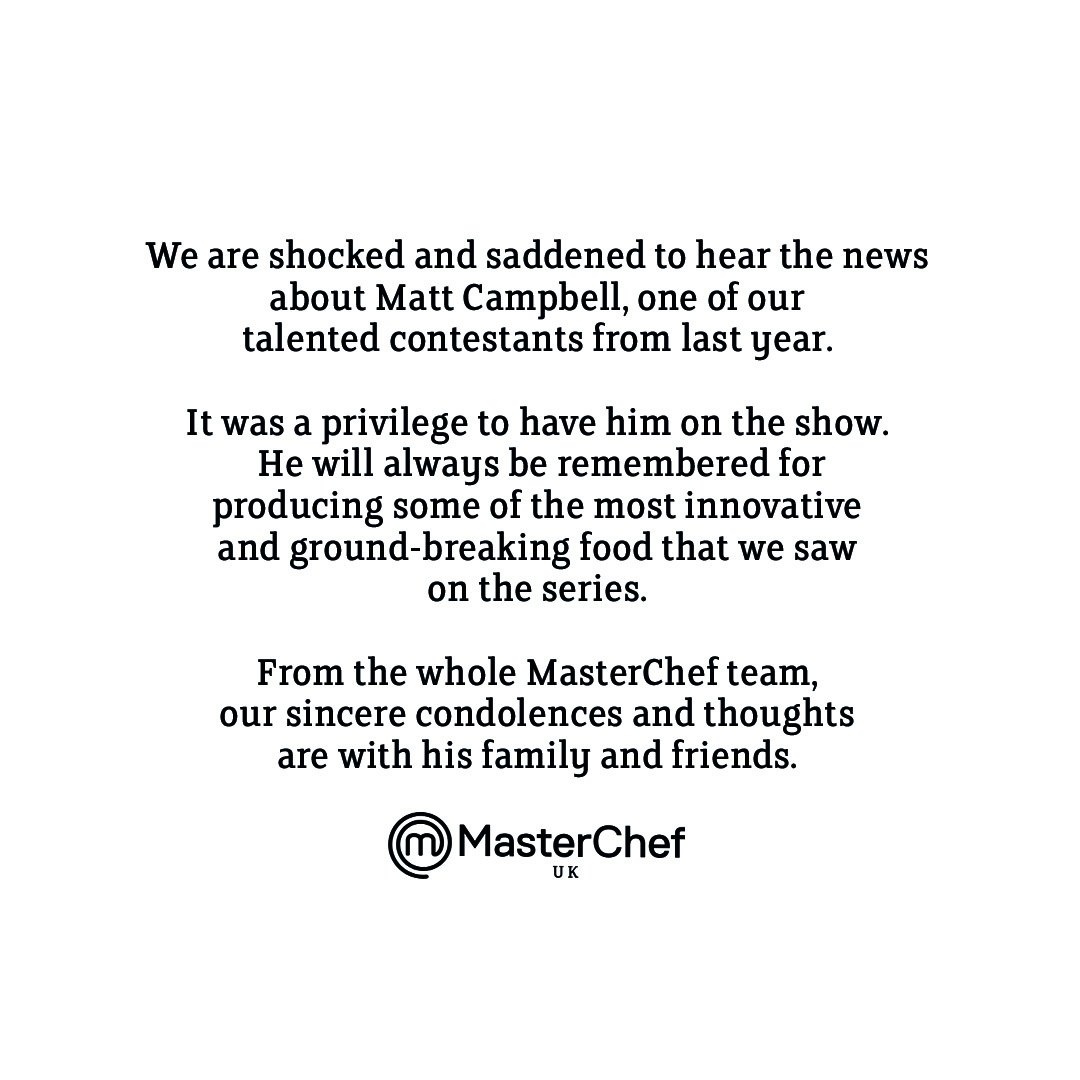 MasterChefUK's tweet image. In memory of Matt Campbell

justgiving.com/fundraising/ma…