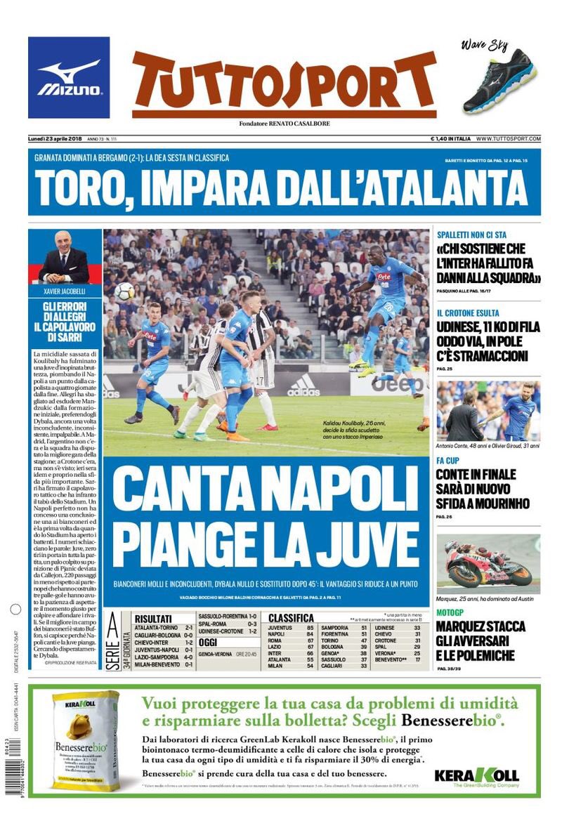 Umbertone2's tweet photo. Un bellissimo #lunedì !! 😁😁
#cantanapoli #ForzaNapoliSempre #Koulibaly #JuveNapoliِ #vittoria #SerieATIM #Naples #23April https://t.co/O10yen7WfE
