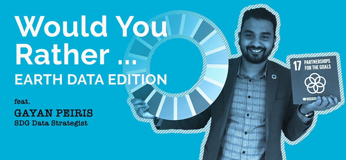SDGaction's tweet image. #DataMakesPossible sat down with our Digital Strategist @GayanPeiris to find out what kind of Earth data he prefers! #EarthDay2018 bit.ly/2HRCnFn #bigdata #act4sdgs #datarev #data4sdgs #sdgs #globalgoals