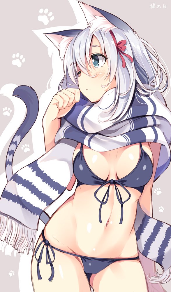 「コミ1グッズの絵です。いつもと違う娘を描きたかったので猫の日に描いた娘をば(`・」|希望つばめ @ 2/17発売「魔王にさらわれた聖王女ですが～｣のイラスト