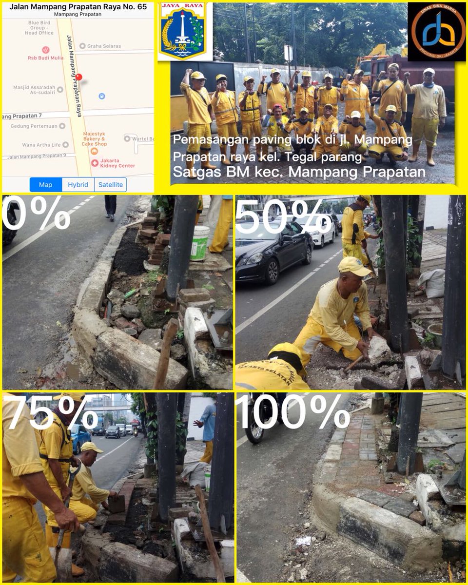 SDBMmampang's tweet photo. 1. Kegiatan Satgas BM kec.mampang prapatan #timkuning @binamargajaksel @BinaMargaDKI @DinasPemel @aniesbaswedan @sandiuno https://t.co/KcbmeP54qn