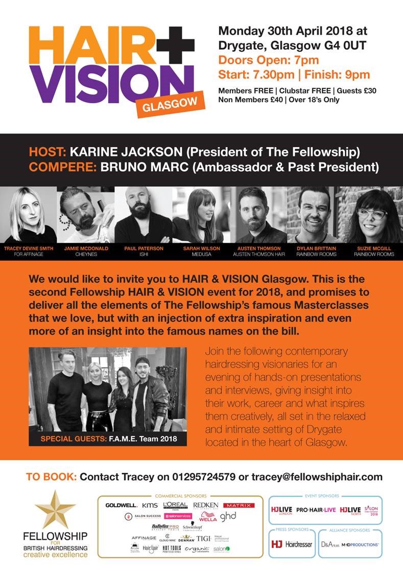 fellowshiphair's tweet photo. Last chance to book for Hair &amp; Vision, Glasgow https://t.co/AG0aF335Vd https://t.co/6WaLBhzAfk