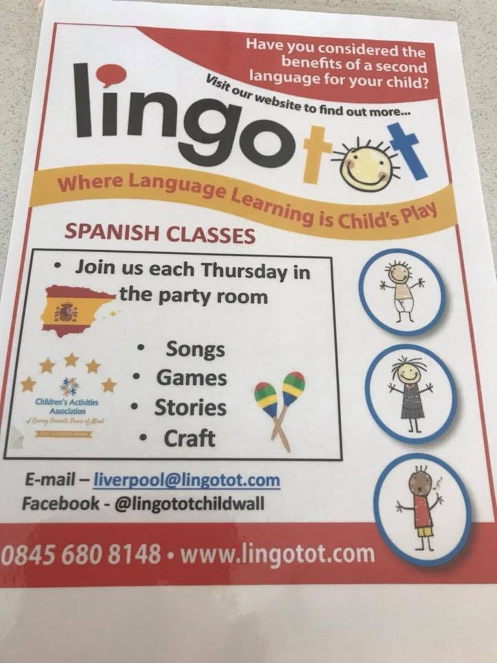 Spanish lessons for your little ones £6.00 10.30 Thursday's <a href="/JungleFunUK/">Jungle Fun</a> stay and play for a 50% discount!!!