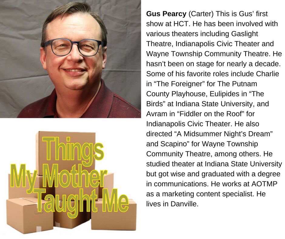 Meet the cast members of THINGS MY MOTHER TAUGHT ME, opening April 27. Tickets and more info at HendricksCivic.com
.
.
#HCTMother #HCTplayarole #communitytheatre #HendricksCounty #DanvilleIndiana #BrownsburgIndiana #AvonIndiana #PlainfieldIndiana