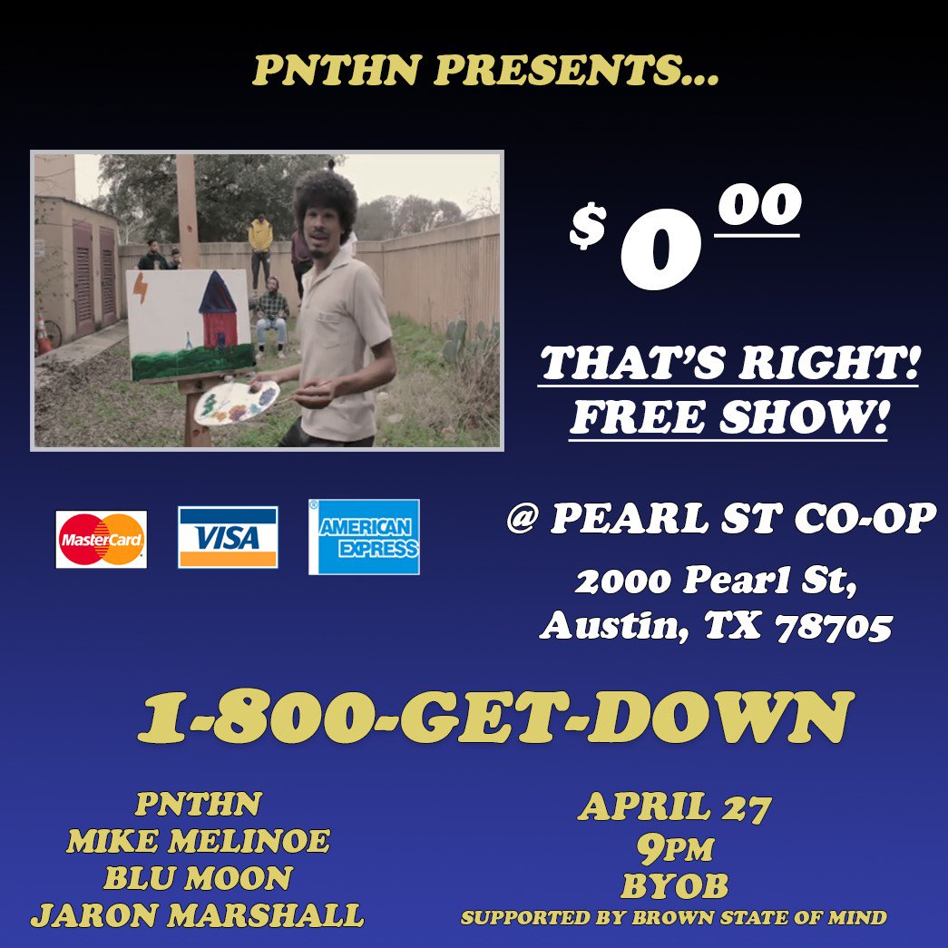 brownstateofmnd's tweet photo. Them PNTHN boys are hosting a show in Austin this Friday (4/27)! We will be there with a pop up and good vibes! FREE ENTRY/BYOB! Pull up! #CreateAndCurate #BrownStateOfMind https://t.co/Nxy7P8JhJq