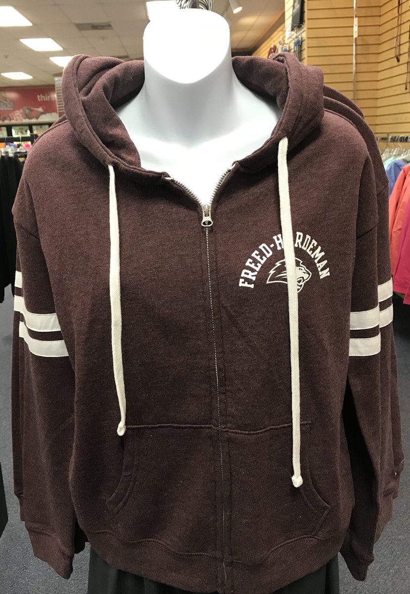 fhubookstore's tweet image. Have you seen our newest women’s jacket? It has a full zipper, FHU logo, and bands on the sleeves! Get yours today! #FHU 🦁📚
fhubookstore.com
•
📸: $27.98