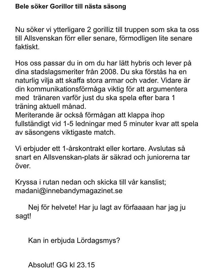 Bele Barkarby Gorillaz tweet media