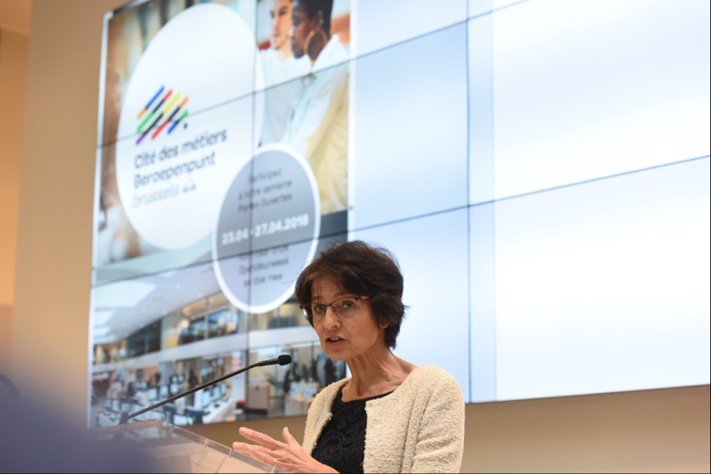 mariannethyssen's tweet photo. Un plaisir et un honneur d'ouvrir #CitédesMétiers à #Bruxelles: moderne, numérique et ouvert à tous - une bonne pratique à partager afin de garantir le meilleur avenir professionnel à nos citoyens. #formation #lifelonglearning https://t.co/Y6S1DhVgzf