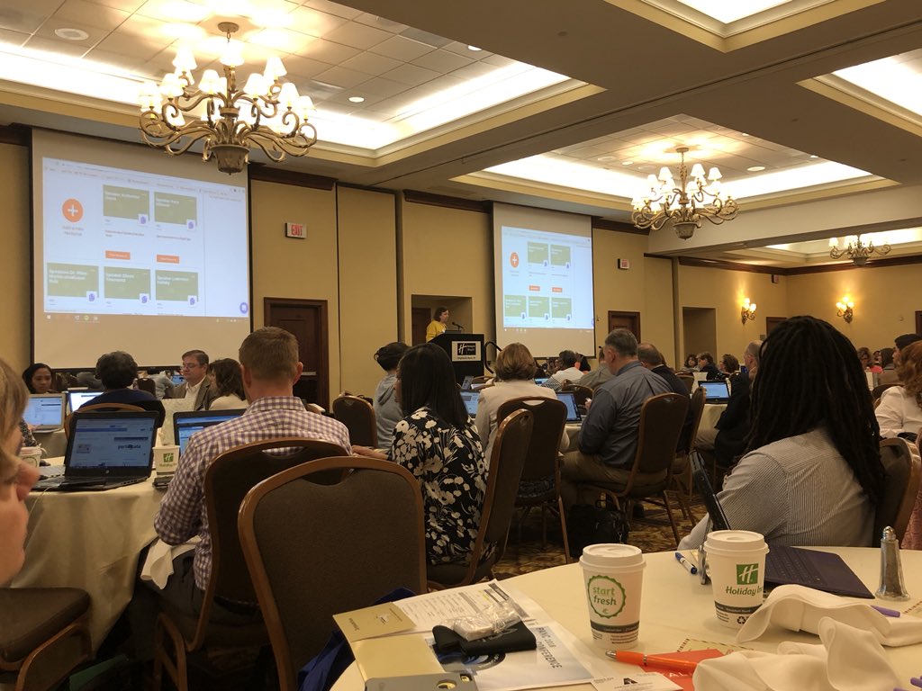 iamDr_D's tweet photo. My friend and former colleague, PANC President Elect Dr. @marcieholland introducing the Participate platform at the 2018 PANC Spring Conference. #SpringPANC2018 https://t.co/yJsdE8XRDK