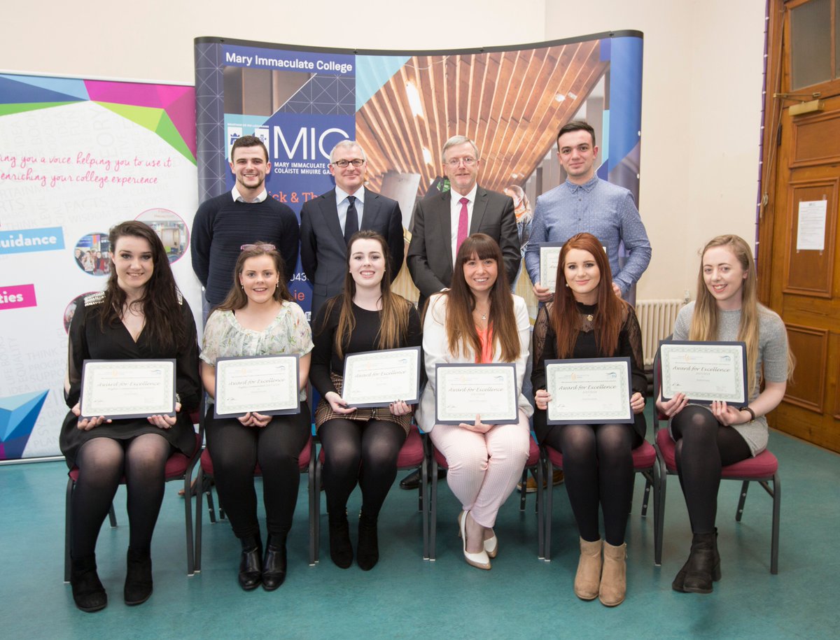 MICLimerick's tweet photo. Seven #MIC students were presented with MIC Foundation Awards for Excellence. Supported equally by the MIC Foundation &amp; MISU, the awards are given for achievement in areas like music, arts, sport etc. Several more students were honoured on the night. More: https://t.co/OUkbFSIT4W https://t.co/Br4CsaL5zt
