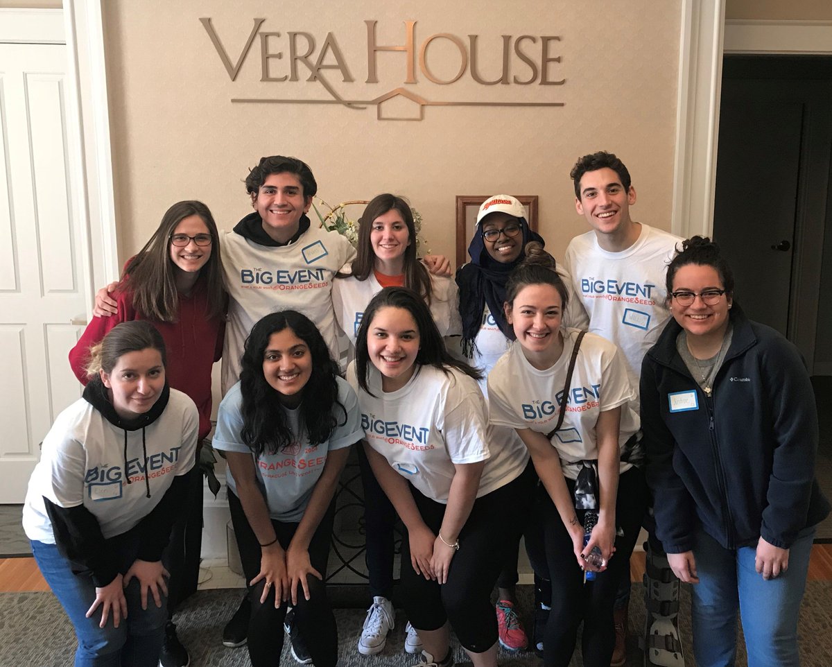 VeraHouseInc's tweet photo. Thanks to @OrangeSeeds44 students from @SyracuseU for organizing our storage area on Sat! This #volunteer project was part of The Big Event, helping students become aware of what exists beyond campus. https://t.co/hjwh5b3qto