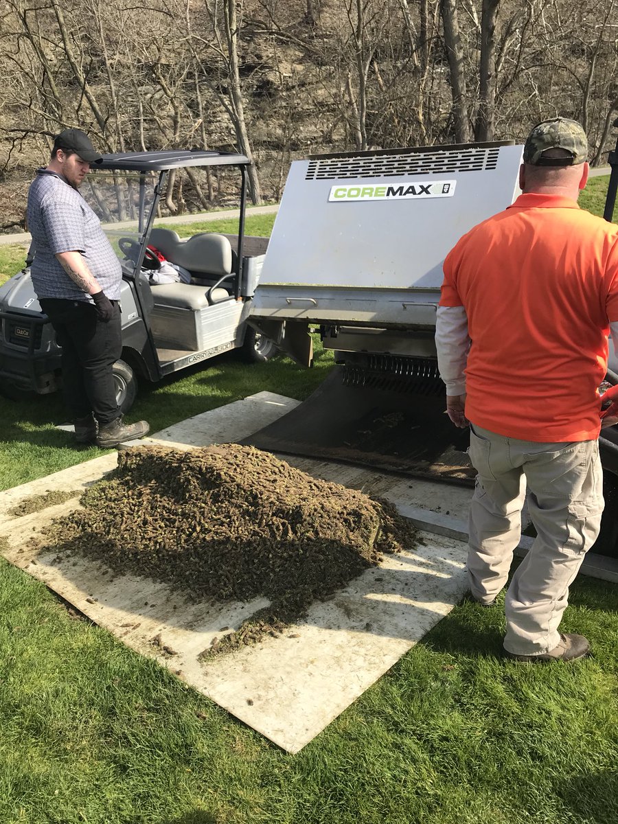 Andyb0930's tweet photo. Doing a @ventrac #versaloader demo with the @CoreMax48.  Coring intermediates with virtually no cores touching the turf! #cleanturf #letembreathe https://t.co/JSGt80gMsE