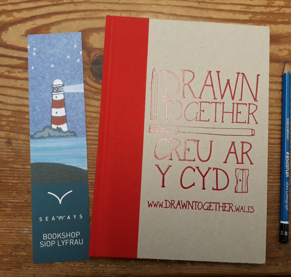 Drawn_Tog's tweet photo. A traveling sketchbooks is awaiting collection in #Seaways #bookshop #Fishguard will you begin it's journey around #Wales? https://t.co/Bkuh22Cs2p