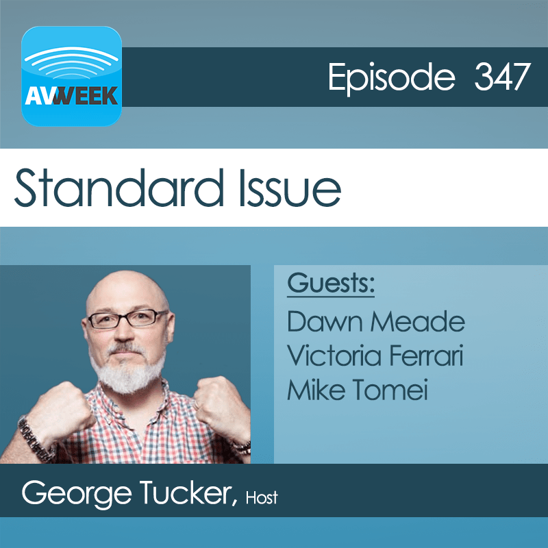 TuckerTues's tweet photo. Got to Host an Episode of @AVWeek_Pod  - Great fun with @victoria0429 @AVDawn &amp; @miketomei  #AVTweeps #proav https://t.co/ubMakpcsiA https://t.co/40pY1QbyiD