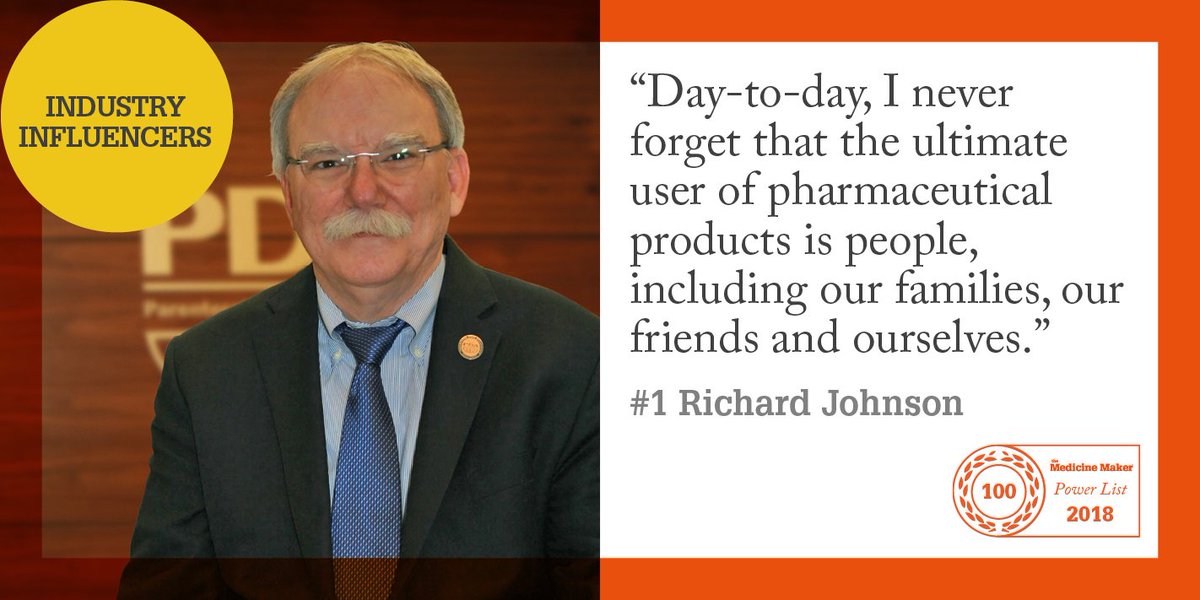 medicine_maker's tweet photo. ICYMI: Congratulations to Richard Johnson, @PDAonline, who was voted #1 in our #IndustryInfluencers category #2018PowerList! https://t.co/mNdBubp9VW https://t.co/QlvUUrU7Cl