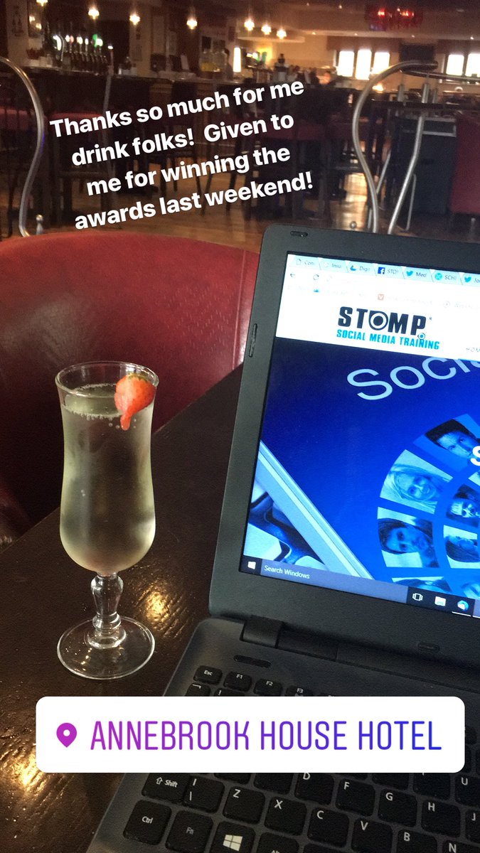 STOMPSMTraining's tweet photo. What a lovely gesture from @AnnebrookHotel today. I feel thoroughly spoilt! #microawards2018 https://t.co/opSkXK0QW8
