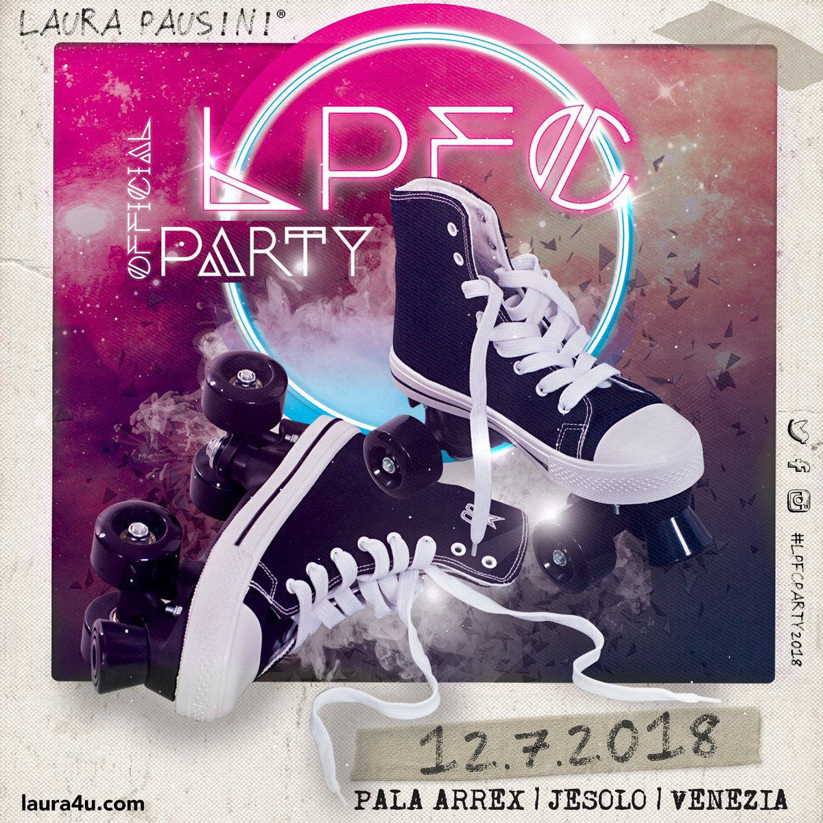 LauraPausini's tweet photo. #LPFCPARTY2018 July, 12th Pala Arrex, Jesolo (Venezia, Italy). For members only https://t.co/F2YeynkwA1 https://t.co/Qr8jtED2MQ